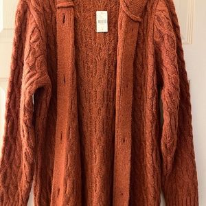 Anthropology Long cardigan (orange) medium